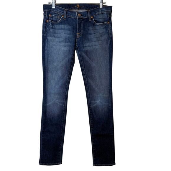 7FAM Roxanne Medium Wash Slim Fit Jeans Sz 30/8 Y2K - Picture 1 of 12